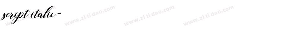 script italic字体转换